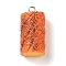 Resin Imitation Food Pendants, Cartoon Bear Bread Charms with Platinum Plated Iron Loops, Food, 27x13.5x11.5mm, Hole: 2mm