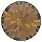 Preciosa&reg MAXIMA Crystal Round Stones, Czech Crystal, Dura Foiling, Round(431 11 615 Chaton), 10220 Smoked Topaz, SS24(5.25~5.45mm)