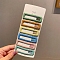 Alloy Enamel Snap Hair Clips, Rectangle, Mixed Color, 69mm, 6pcs/set