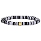 Polymer Clay Heishi Surfer Stretch Bracelet with 304 Stainless Steel Beaded, Preppy Bracelet, Black, Inner Diameter: 2 inch(5.2cm)