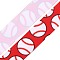 Baseball Pattern Heat Transfer Polyester Ribbons, Flat, Red, 7/8 inch(22mm), about 49.21 Yards(45m)/Roll