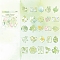 25 Styles Lace Cut Leaf Scrapbook Paper Pads, Hollow Decorative Paper Sheet for DIY Album Scrapbook, Greeting Card, Background Paper, Light Green, 65x65mm