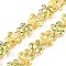 Electroplate Glass Beads Strands, Flower, Gold, 12x12.5x7mm, Hole: 1mm, about 54~55pcs/strand, 24.57~24.96 inch(62.4~63.4cm)