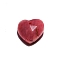 Natural Rhodonite Charms, Faceted, Heart Charm, 13x13x6mm