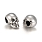 316 Surgical Stainless Steel Beads, Skull, Large Hole Beads, Antique Silver, 25x15x17.5mm, Hole: 7.5mm