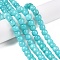 Dyed Natural White Jade Beads Strands, Barrel Beads, Dark Turquoise, 10x8.5~9mm, Hole: 1mm, about 43~45pcs/strand, 14.76~15.6''(37.5~39cm)