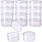 Plastic Bead Containers, Column, Clear, 5.2x2.8cm, capacity: 35ml, 12pcs, Carton: 20x13x8cm