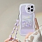 Oil Painting Flower TPU Plastic Mobile Phone Cover, Lilac, 14.7x7.2x0.8cm, Fit for iphone 14