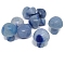 Dyed & Heated Natural Blue Aventurine Healing Mushroom Figurines, Reiki Energy Stone Display Decorations, 20mm