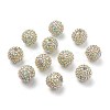 Chunky Resin Rhinestone Bubblegum Ball Beads X-RESI-A001-1-2