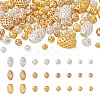 Kissitty 105Pcs 12 Styles Brass Hollow Beads KK-KS0001-27-2