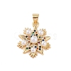 Brass Micro Pave Colorful Cubic Zirconia Pendants KK-E111-34A-G-1