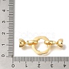 Brass Shell Fold Over Clasps KK-K389-017G-3