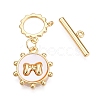 Brass Toggle Clasps KK-N254-158G-1