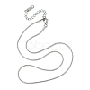 304 Stainless Steel Round Snake Chain Necklace for Men Women NJEW-YW0001-13-1
