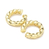 Rack Plating Brass Twist Rope Cuff Earrings for Women EJEW-G352-01G-2