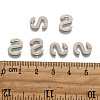 304 Stainless Steel Letter Charms X-STAS-O072-S-2