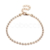 4Pcs 4 Style Alloy Chain Anklets Set with Heart SJEW-D009-05KCG-4