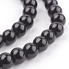 Black Glass Pearl Round Loose Beads For Jewelry Necklace Craft Making X-HY-8D-B20-3