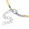Waxed Cotton Cord Necklace Making MAK-S032-1.5mm-B18-4