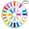 80Pcs 20 Colors Eco-Friendly Plastic Baby Pacifier Holder Clip KY-PH0007-03-1
