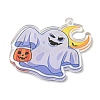 Halloween Theme Printed Acrylic Pendants OACR-P026-B06-2