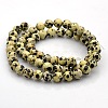 Round Natural Dalmatian Jasper Beads Strands G-N0120-23-6mm-2