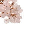 Natural Rose Quartz Chips Tree Decorations DJEW-M012-01D-3