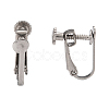 304 Stainless Steel Clip-on Earring Settings STAS-Q227-01-2