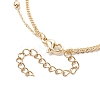 Brass Double Layer Chain Anklets AJEW-AN00604-4