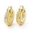 Brass Croissant Chunky Hoop Earrings for Women X-KK-D080-16G-02-1