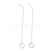 Long Chain with Open Ring Dangle Stud Earrings EJEW-A067-10P-4