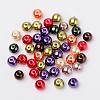 Fall Mix Pearlized Glass Pearl Beads HY-X006-8mm-06-2