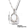 Elegant Oval Brass Pendant Necklaces SC8993-6-1