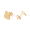 201 Stainless Steel Stud Earring Findings with Hole EJEW-A071-07G-2