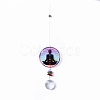 Glass Round Window Hanging Suncatchers HJEW-B006-01A-2