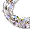 Transparent Electroplate Glass Beads Strands EGLA-F157-FR02-4