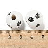 Printed Wood European Beads WOOD-G022-09A-3