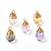 Transparent Glass Charms PALLOY-JF00853-01-1