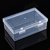 Rectangle Plastic Storage Organizer Boxes with Hinged Lid CON-YW0001-33-2