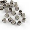 Tarnish Resistant 201 Stainless Steel Cube Spacer Beads STAS-S040-10-1