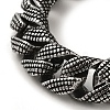 304 Stainless Steel Cuban Link Chain Bracelets for Women Men BJEW-Q341-06B-AS-2
