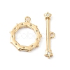 Brass Pave Clear Cubic Zirconia Toggle Clasps KK-P234-87G-2