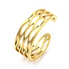 Real 18K Gold Plated Titanium Steel Cuff Earrings EJEW-D072-01A-G-2