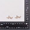Rack Plating Brass Micro Pave Clear Cubic Zirconia Connector Charms KK-SZ0005-42-8