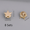 CHGCRAFT 8 Sets Brass Star Lapel Pin Brooch JEWB-CA0001-41-2