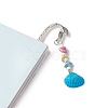 Spray Painted Sea Shell Pendants Bookmarks AJEW-JK00214-4