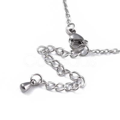 304 Stainless Steel Cable Chain Necklaces NJEW-I236-04P-1