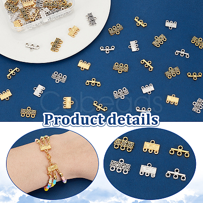 PandaHall Elite 84Pcs 6 Styles Alloy Chandelier Components Links FIND-PH0020-20-1