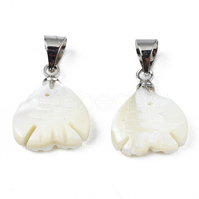 Natural Trochid Shell/Trochus Pendants SSHEL-N027-125-1